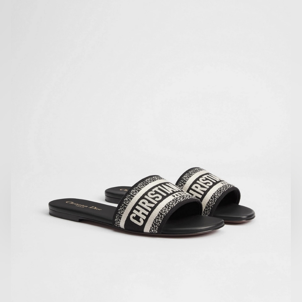 Dior Christian Dway Slide Black Sandals - Picture 6 of 7
